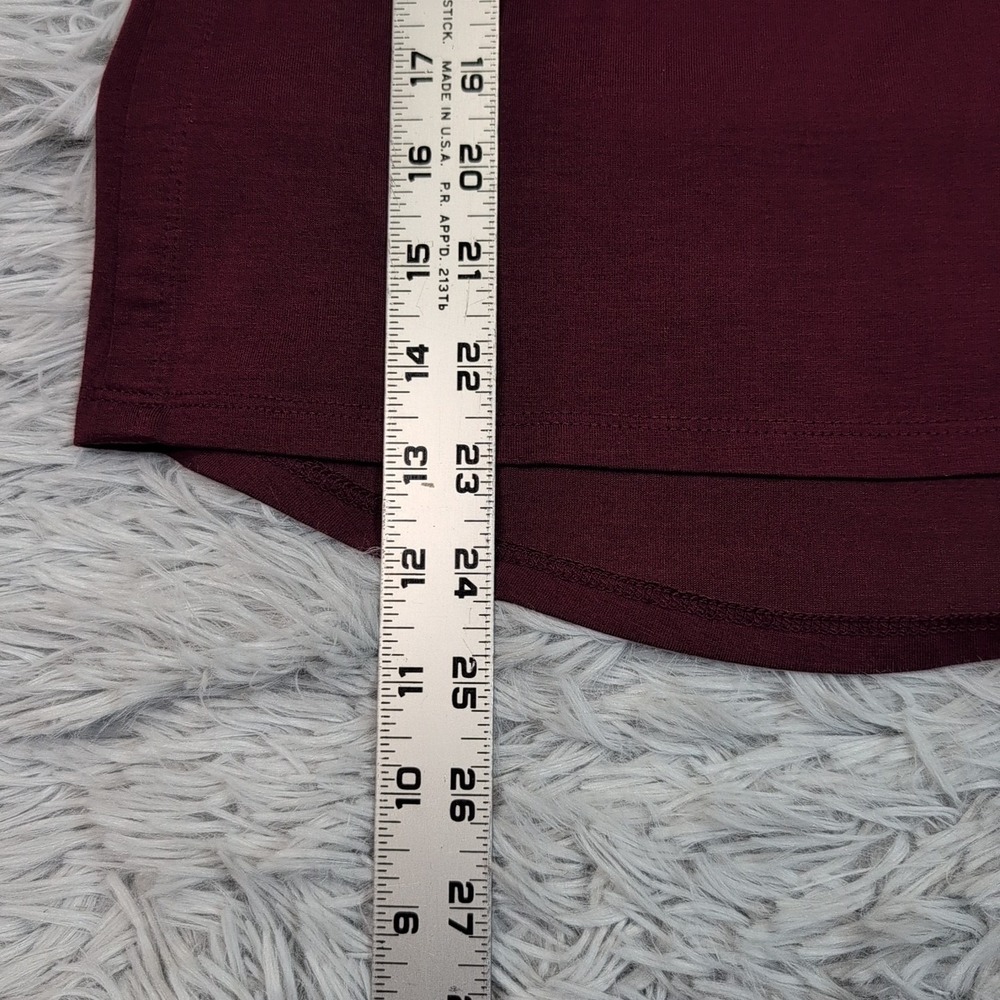 Athleta Shirt Womens XXS Maroon Tee Athletic‎ Stretch Active Wear Yoga Comfort - Picture 4 of 8